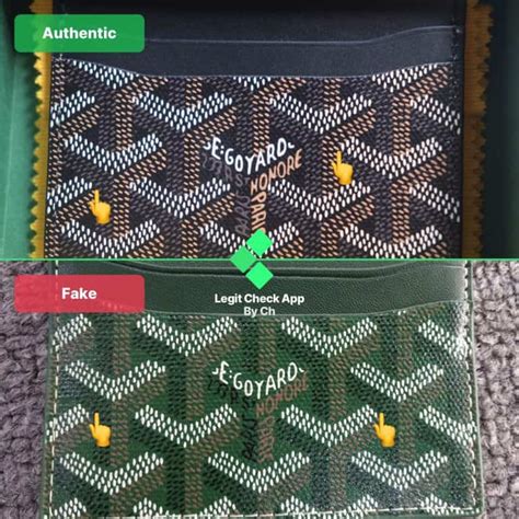 fake vs real goyard card holder|how to identify a goyard wallet.